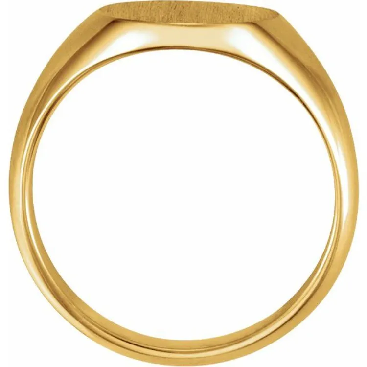 10K Yellow Oval Signet Ring