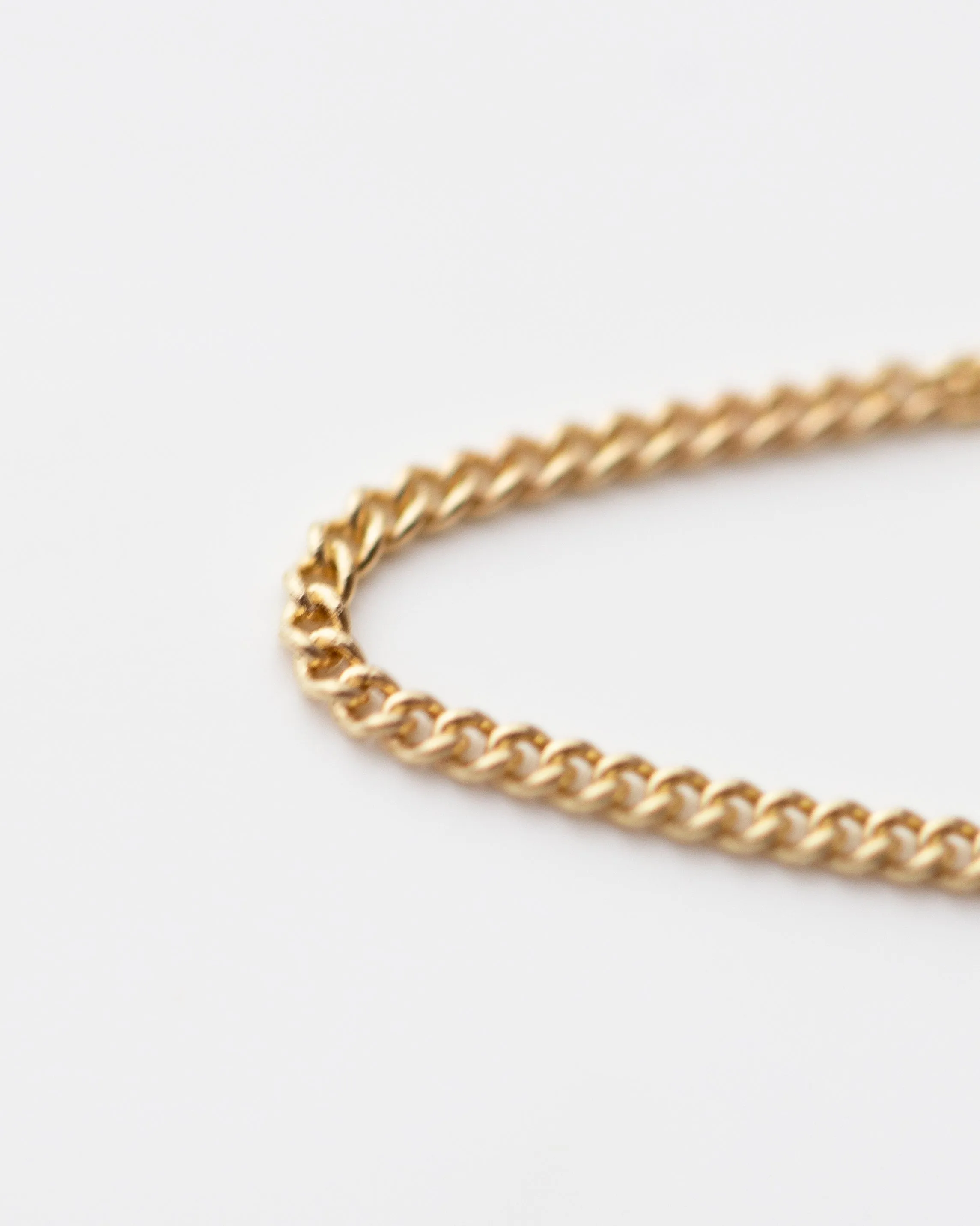 14k Dainty Curb Chain Ring