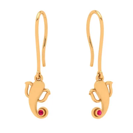 14k Festive Special Gold Earring Design For  Women