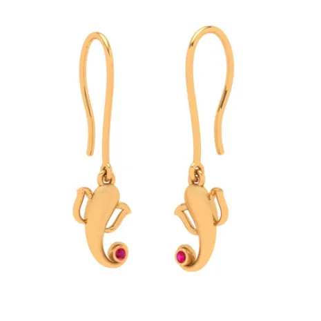 14k Festive Special Gold Earring Design For  Women