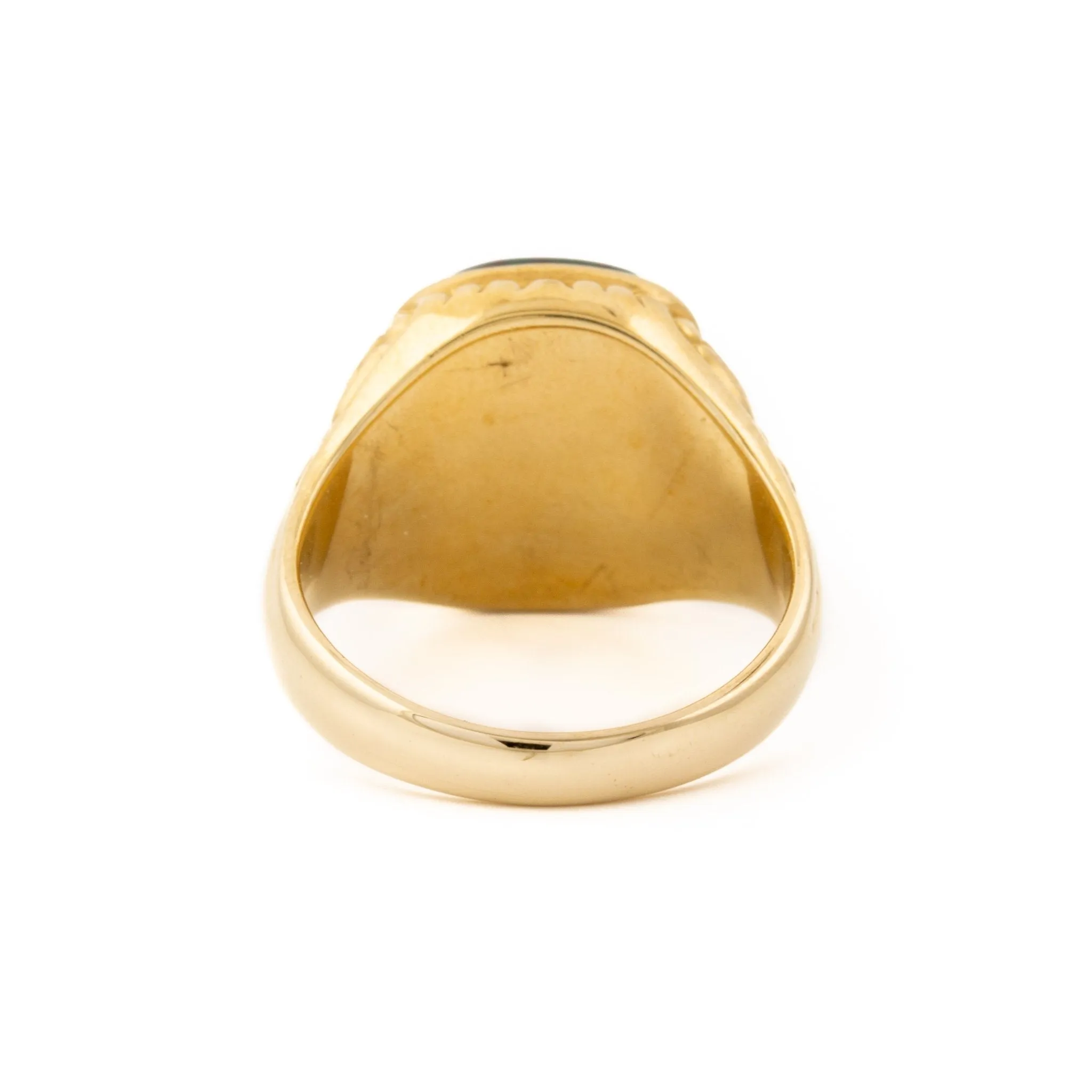 14K Gold Bloodstone Signet