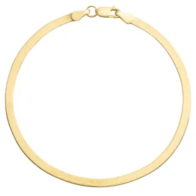 14K Gold Herringbone Chain Bracelet