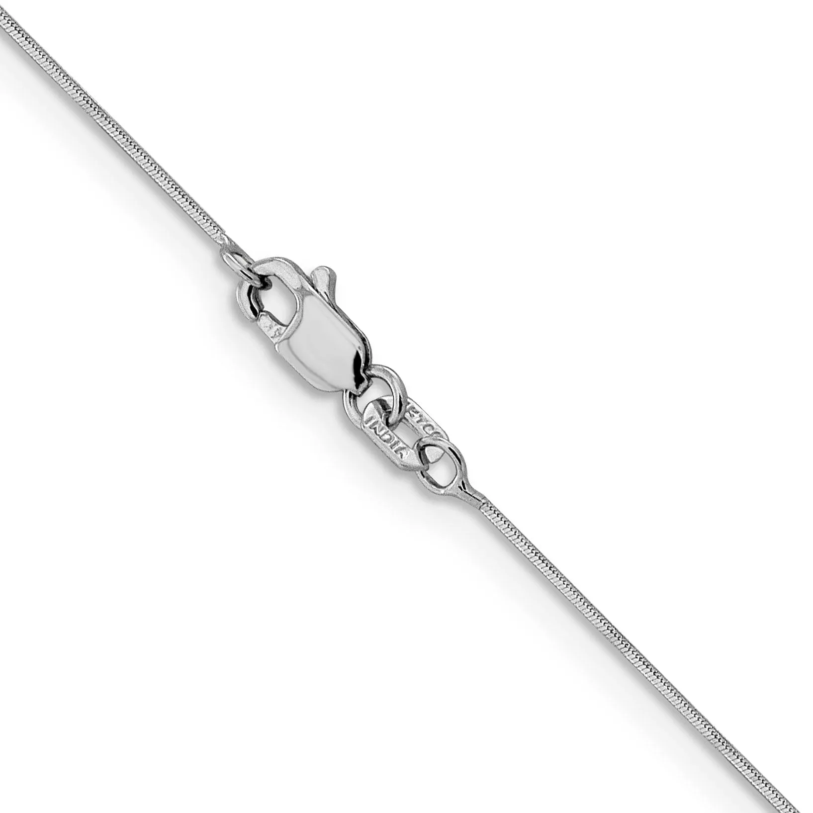 14k White Gold 0.70mm Octagonal Snake Chain