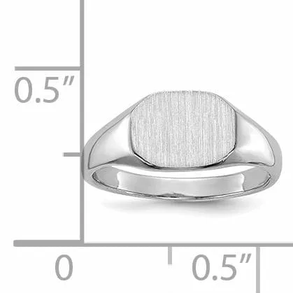 14k White Gold Child's Signet Children's Ring