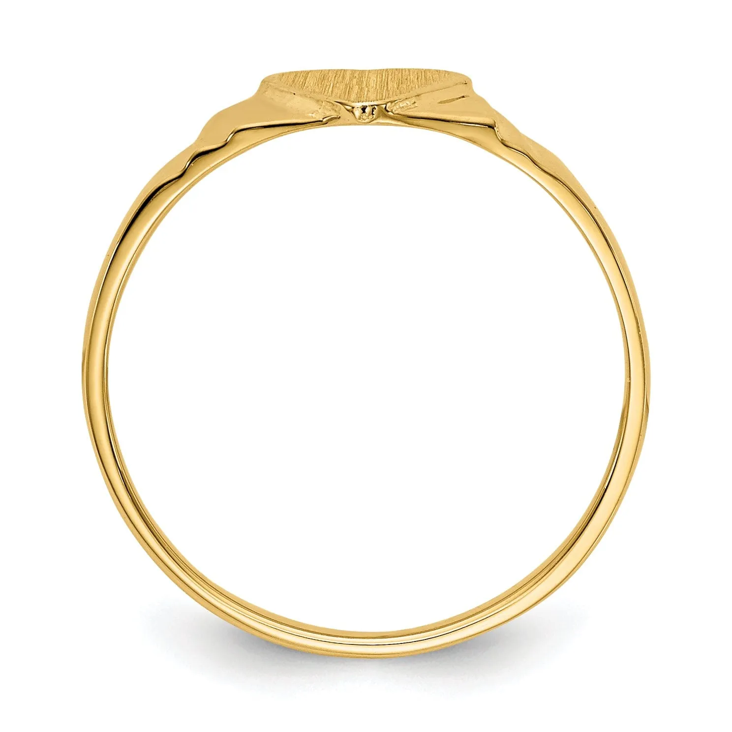 14k Yellow Gold Children's Signet Children's Ring