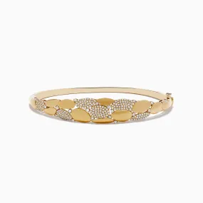 14K Yellow Gold Diamond Bangle