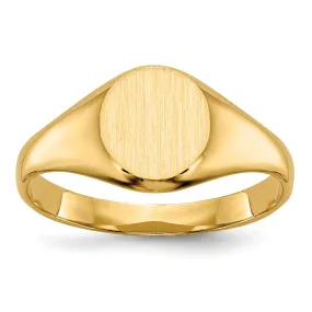 14k Yellow Gold Engraveable Signet Children Ring