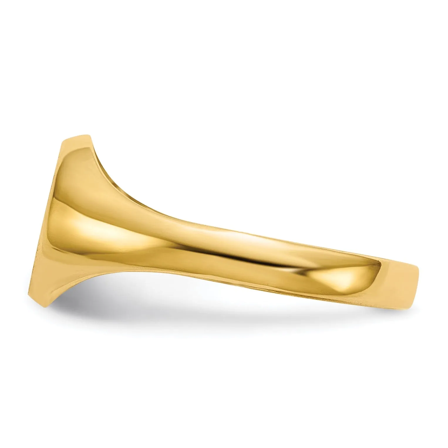 14k Yellow Gold Engraveable Signet Children Ring