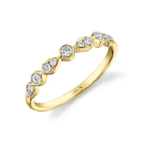 14K Yellow Gold Stackable Diamond Ring