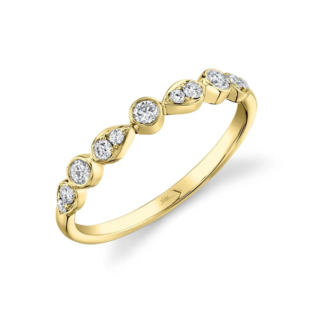 14K Yellow Gold Stackable Diamond Ring