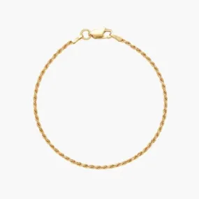 14KGP Gold Rope Petite Chain Bracelet