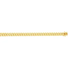 14kt Gold 9 inches Yellow Finish 8.5mm New Miami Cuban Bracelet with Box Clasp