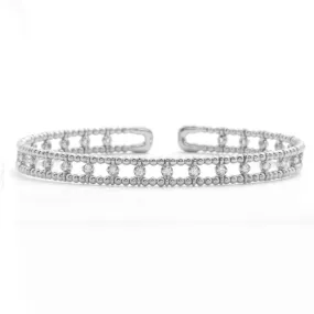 14KW 0.75CTW DIAMOND OPEN CUFF BANGLE