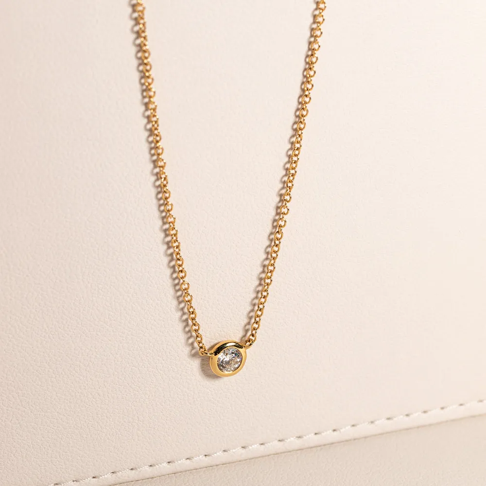 18ct Yellow Gold .21ct Diamond Natalia Pendant