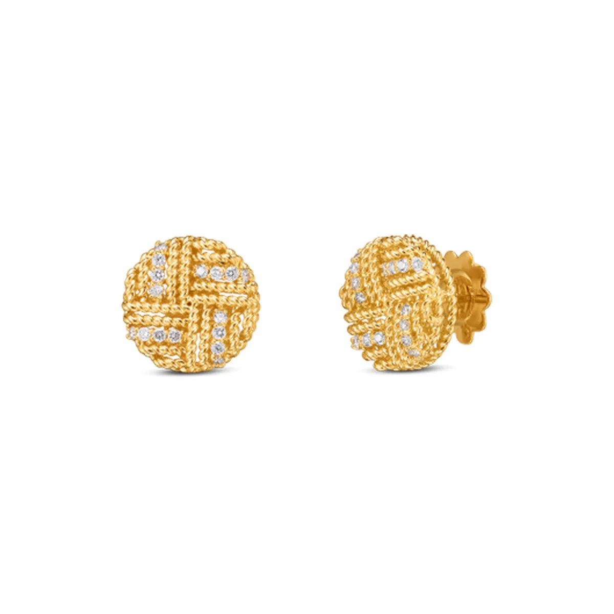 18K Royal Opera Stud Earrings with Diamonds