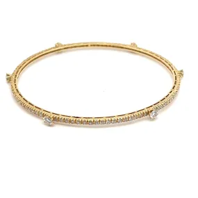 18kt Gold Bangle with Diamonds