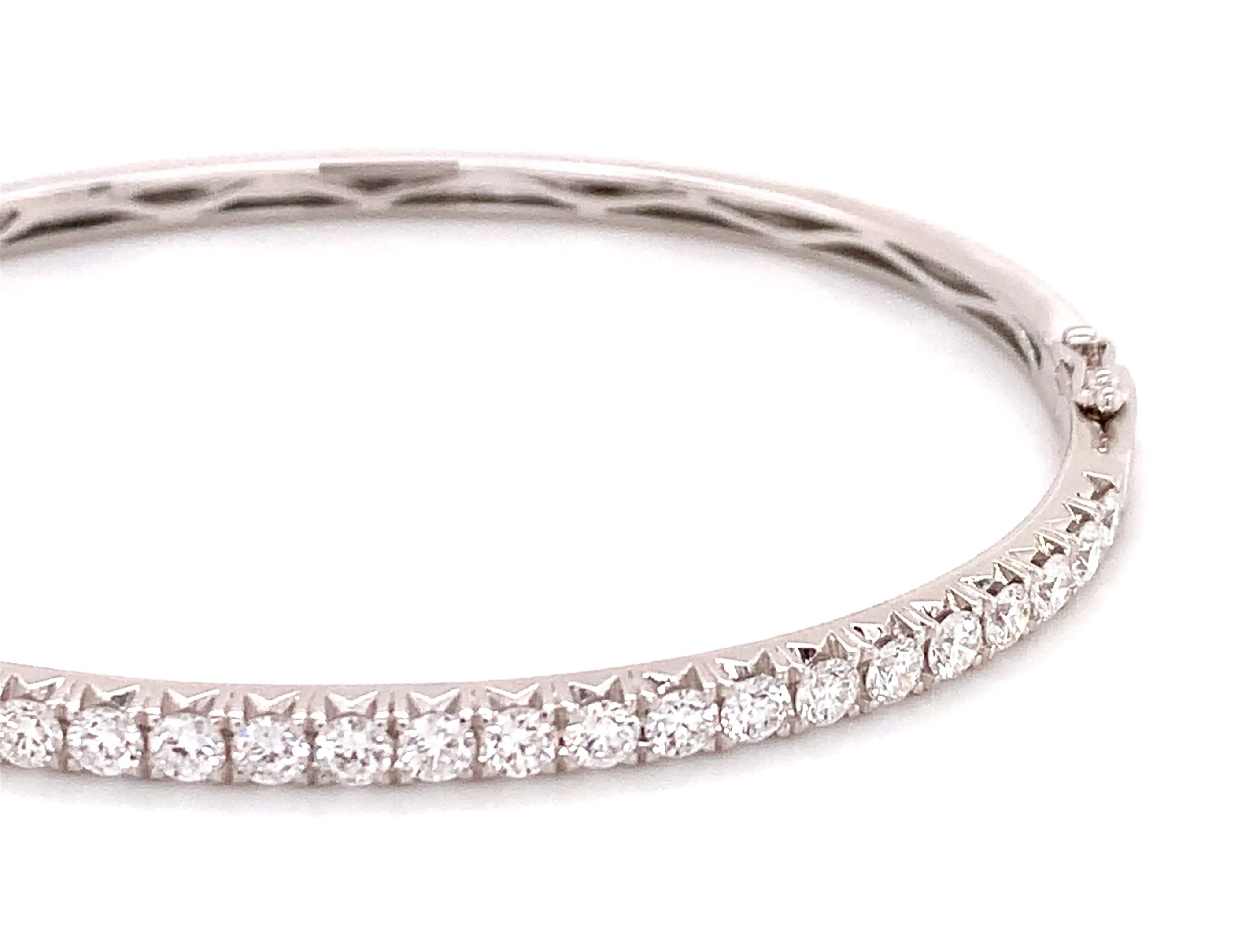 2.07ct t.w. White Gold Diamond Bangle Bracelet