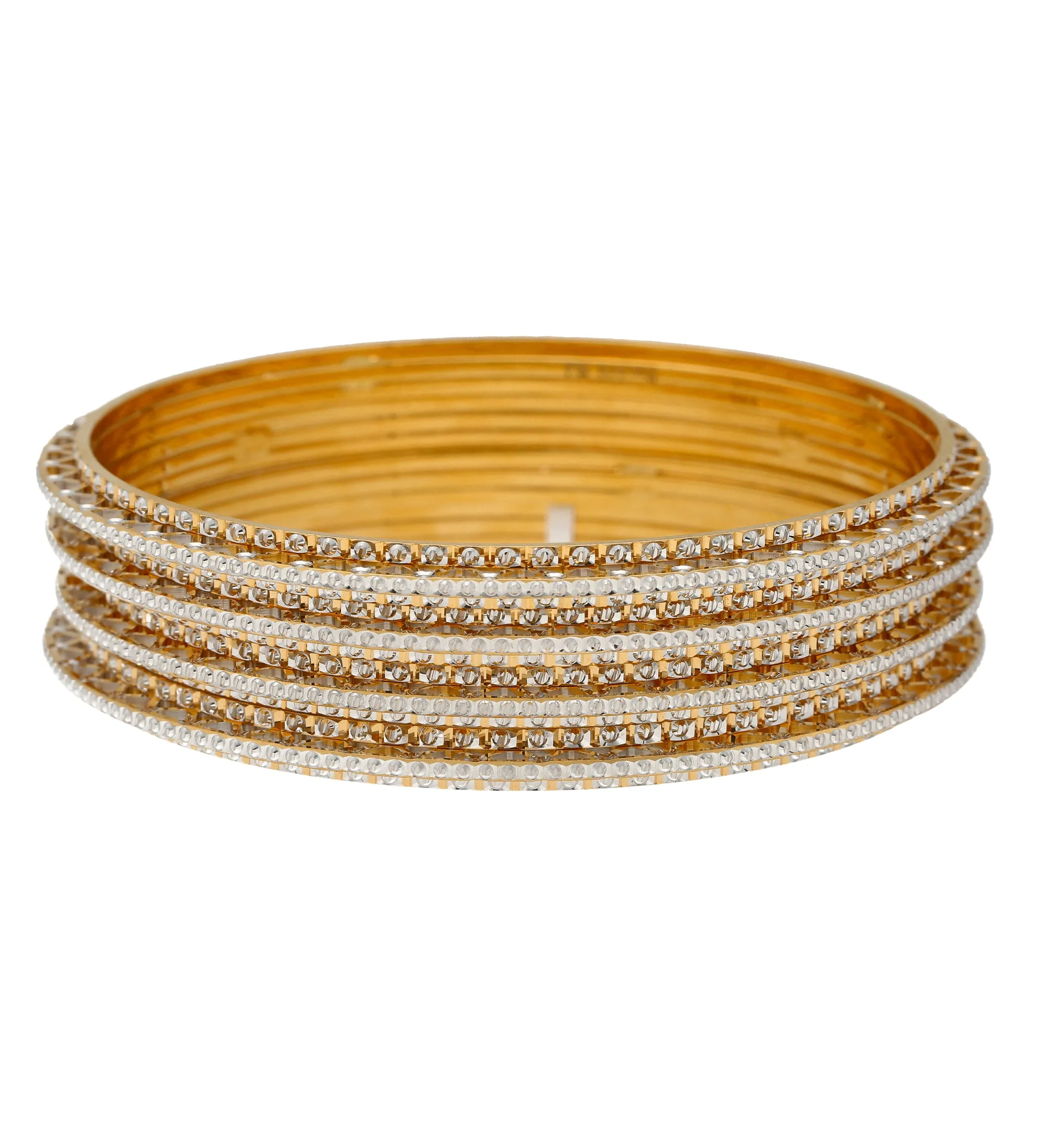 22K Yellow Bangle Set of 4 (127.7gm)