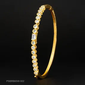 24ct Heavy Gold Plated Stone Bangle PSBRB65W-002