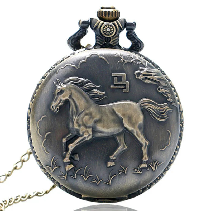 3D Horse Pocket Watch