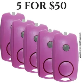 5 For $50 Pink Squeeze Panic Alarm Personal Safety Flashlight Key Chain