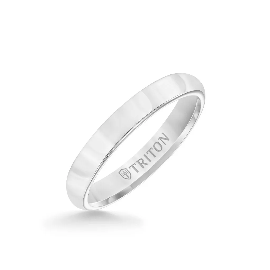 5MM Tungsten Carbide Ring - Bright Finish and Flat Edge