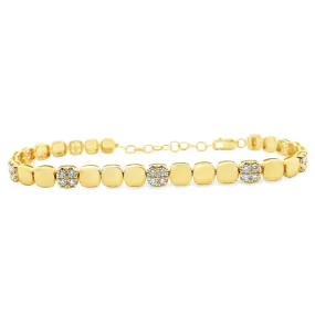 .74ct 14k Yellow Gold Diamond Bracelet