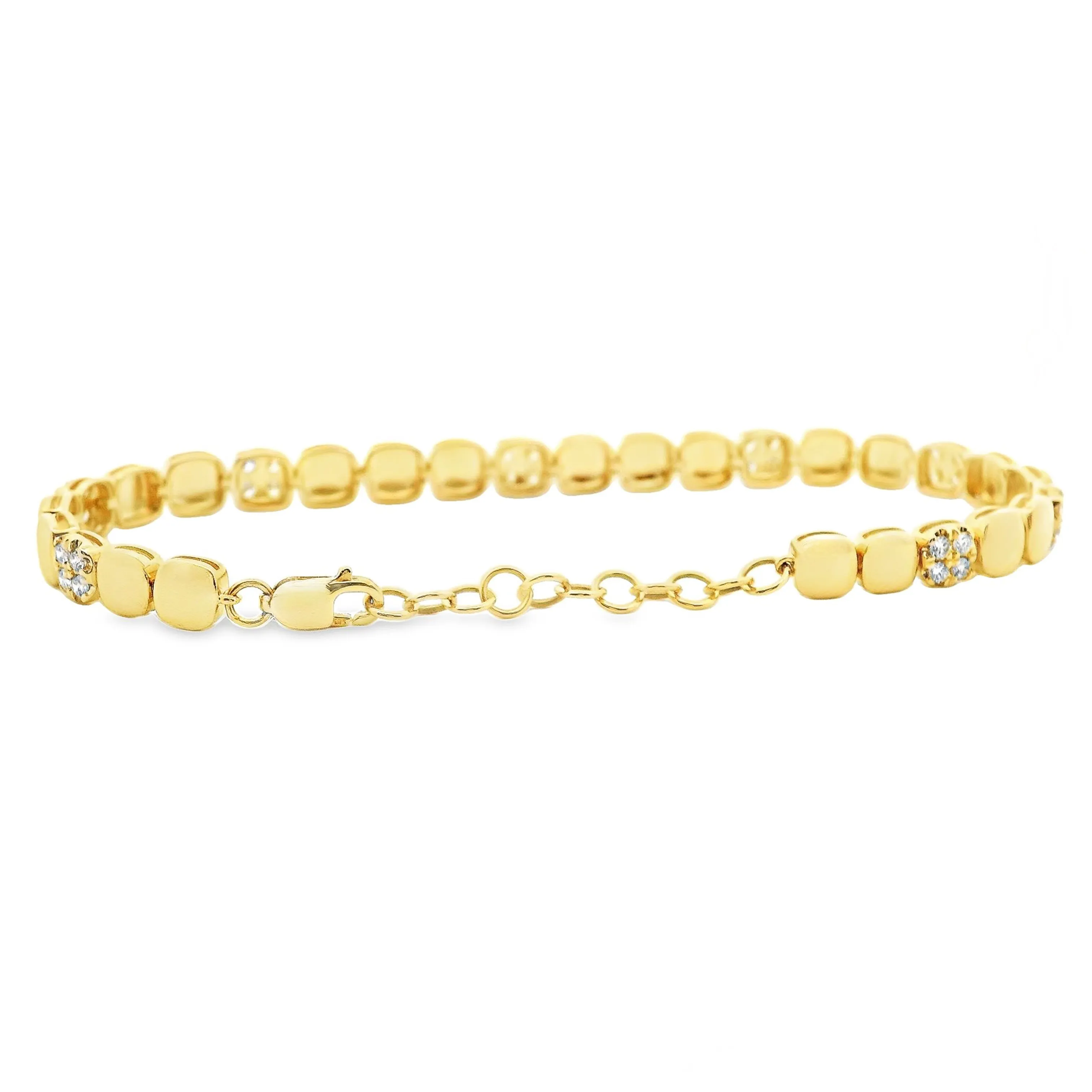 .74ct 14k Yellow Gold Diamond Bracelet