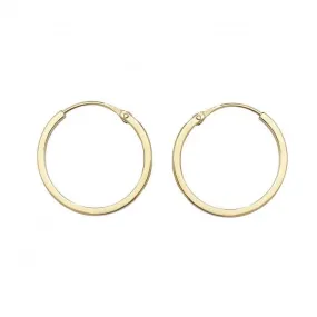 9ct Yellow Gold 12mm Sleeper Earrings ES149