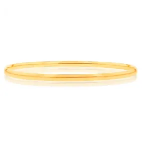 9ct Yellow Gold 3mm Half Round 65mm Bangle