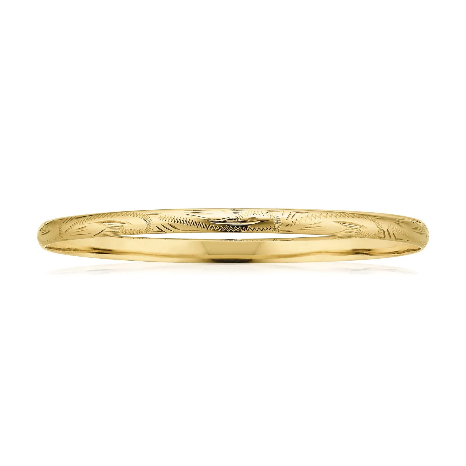 9ct Yellow Gold 63x4mm Solid Bangle