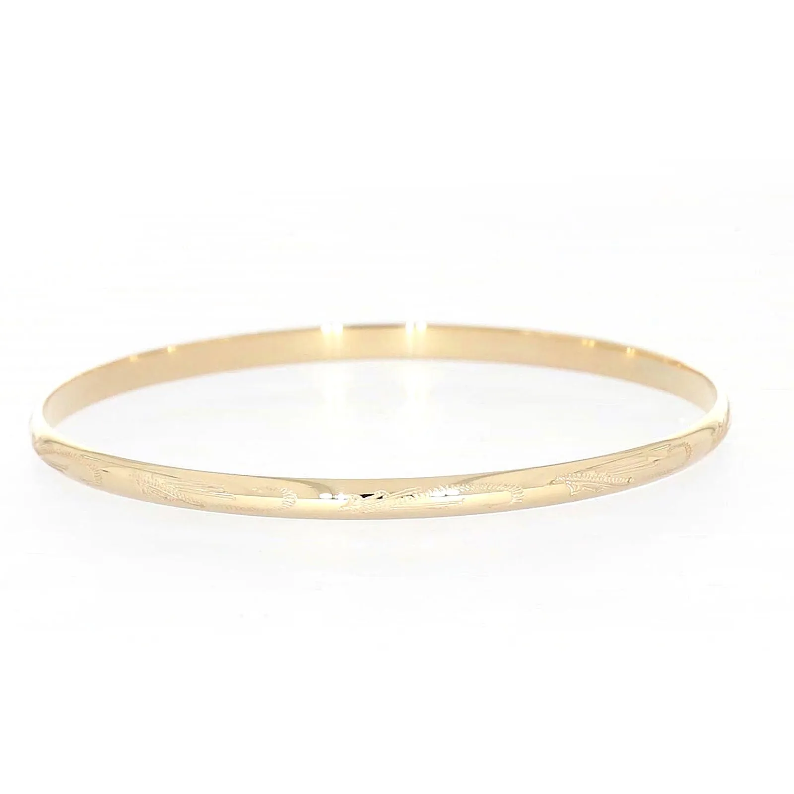 9ct Yellow Gold 63x4mm Solid Bangle