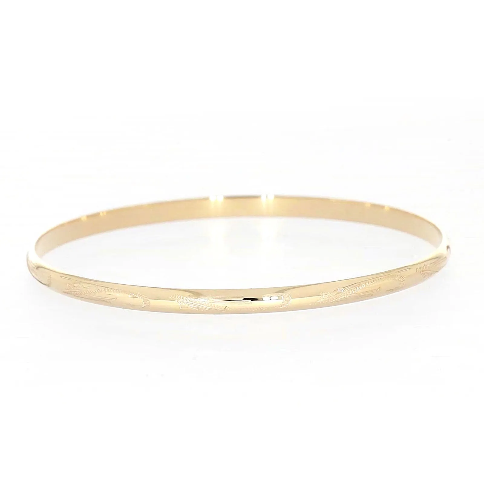 9ct Yellow Gold 63x4mm Solid Bangle