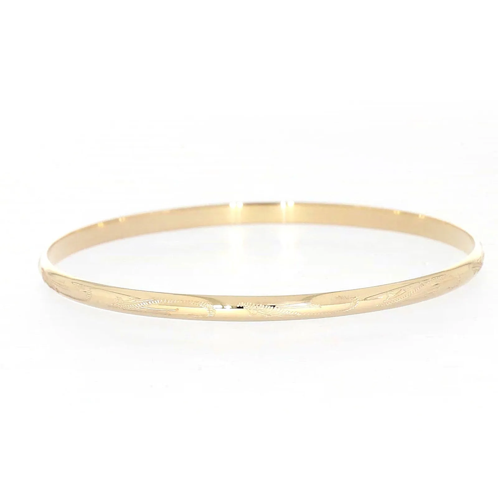 9ct Yellow Gold 63x4mm Solid Bangle