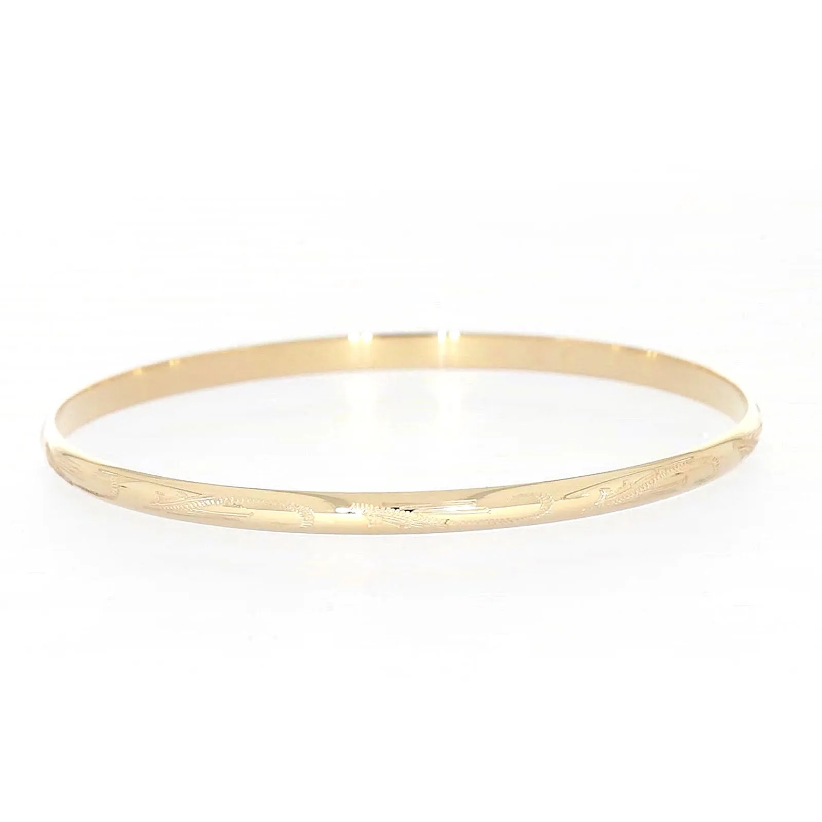 9ct Yellow Gold 63x4mm Solid Bangle