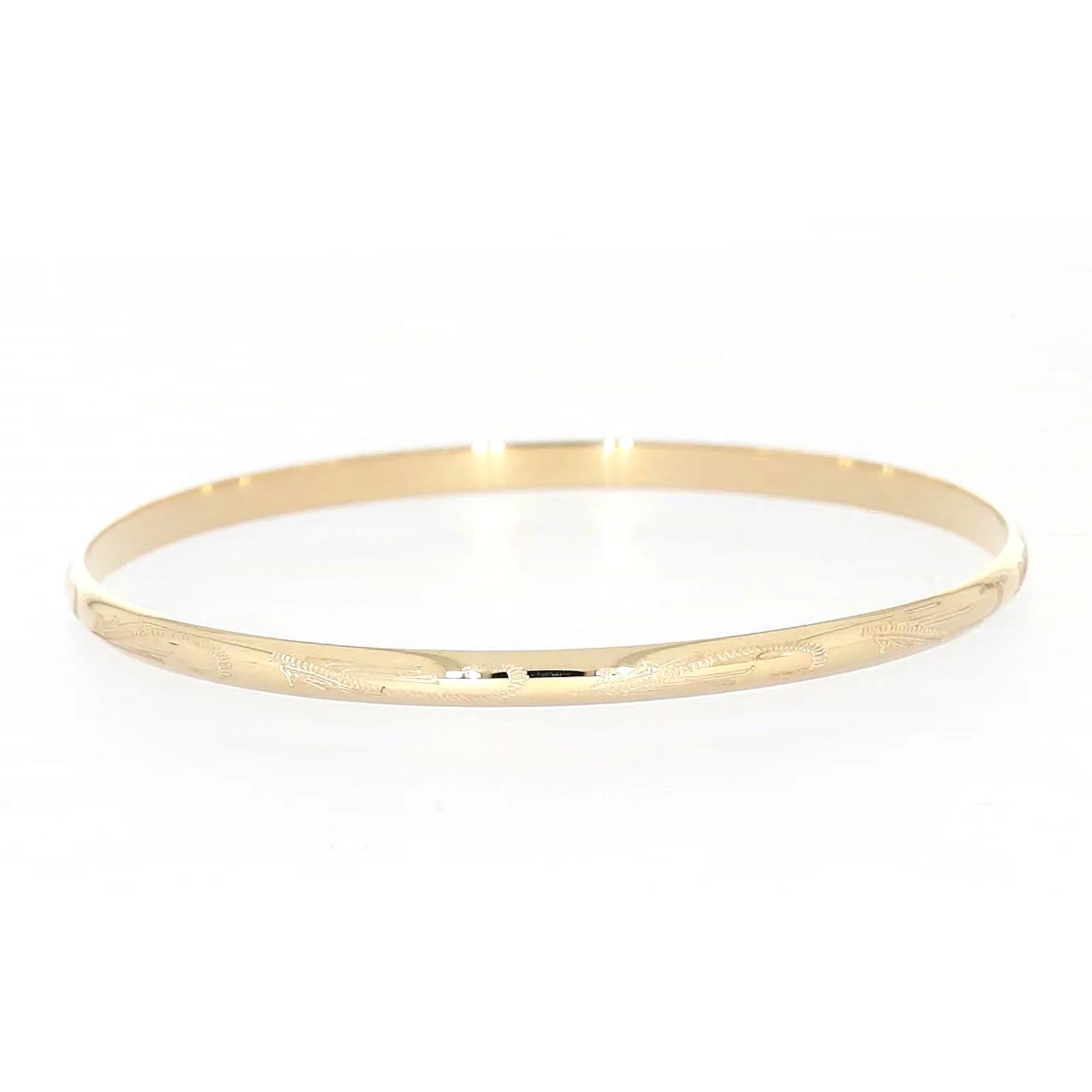 9ct Yellow Gold 63x4mm Solid Bangle