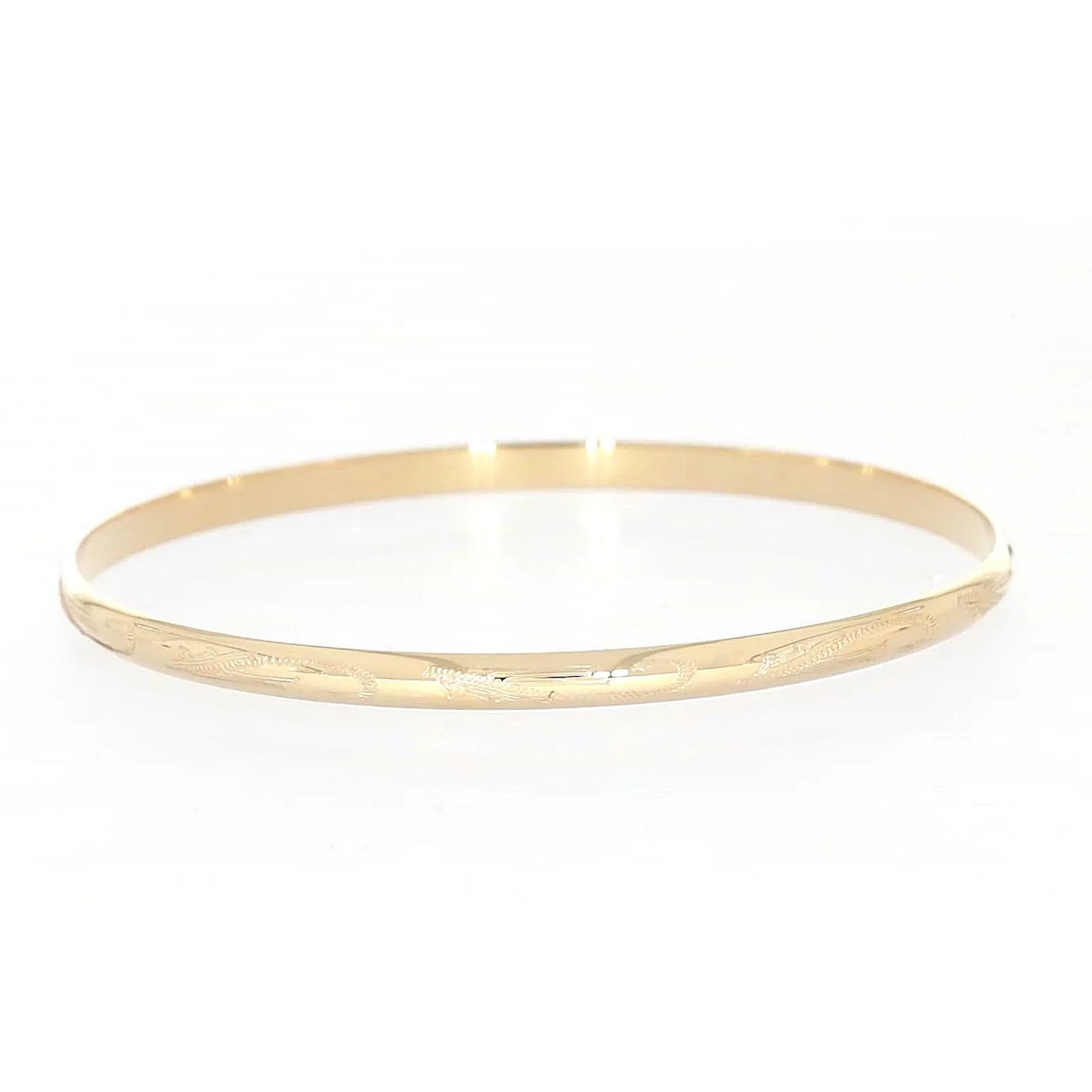 9ct Yellow Gold 63x4mm Solid Bangle