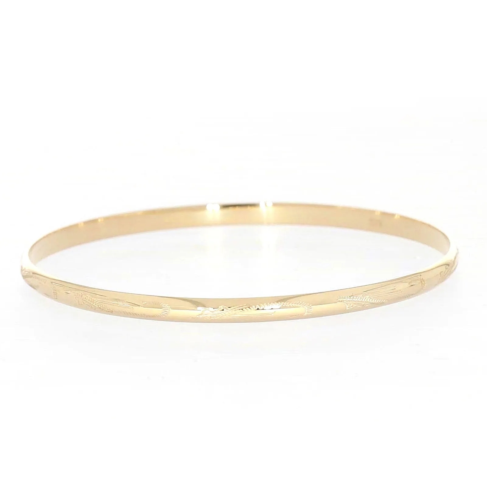 9ct Yellow Gold 63x4mm Solid Bangle