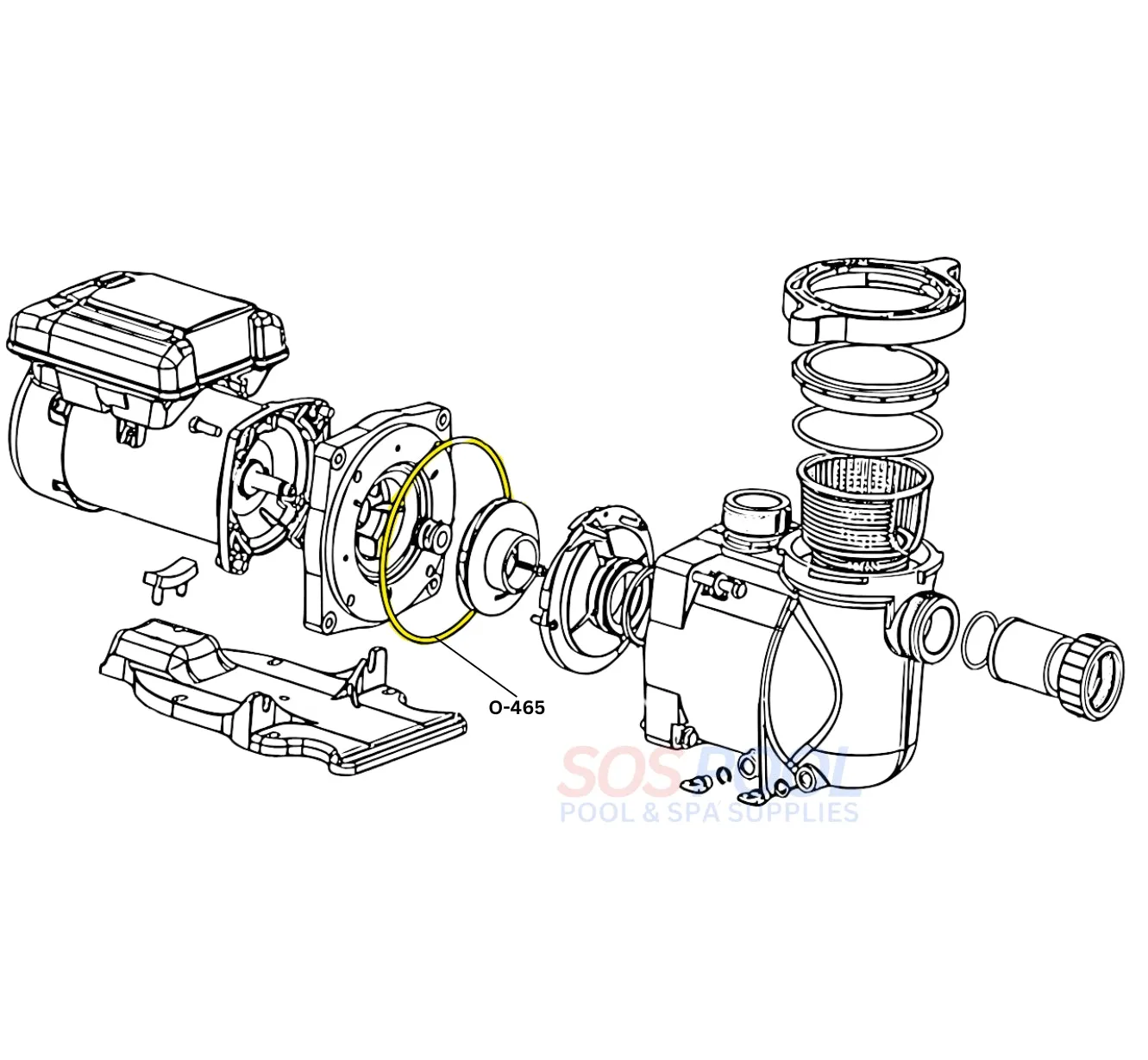 Aladdin Seal Plate O-Ring For Pentair SuperMax and SuperFlo Pumps | 355619 | O-465