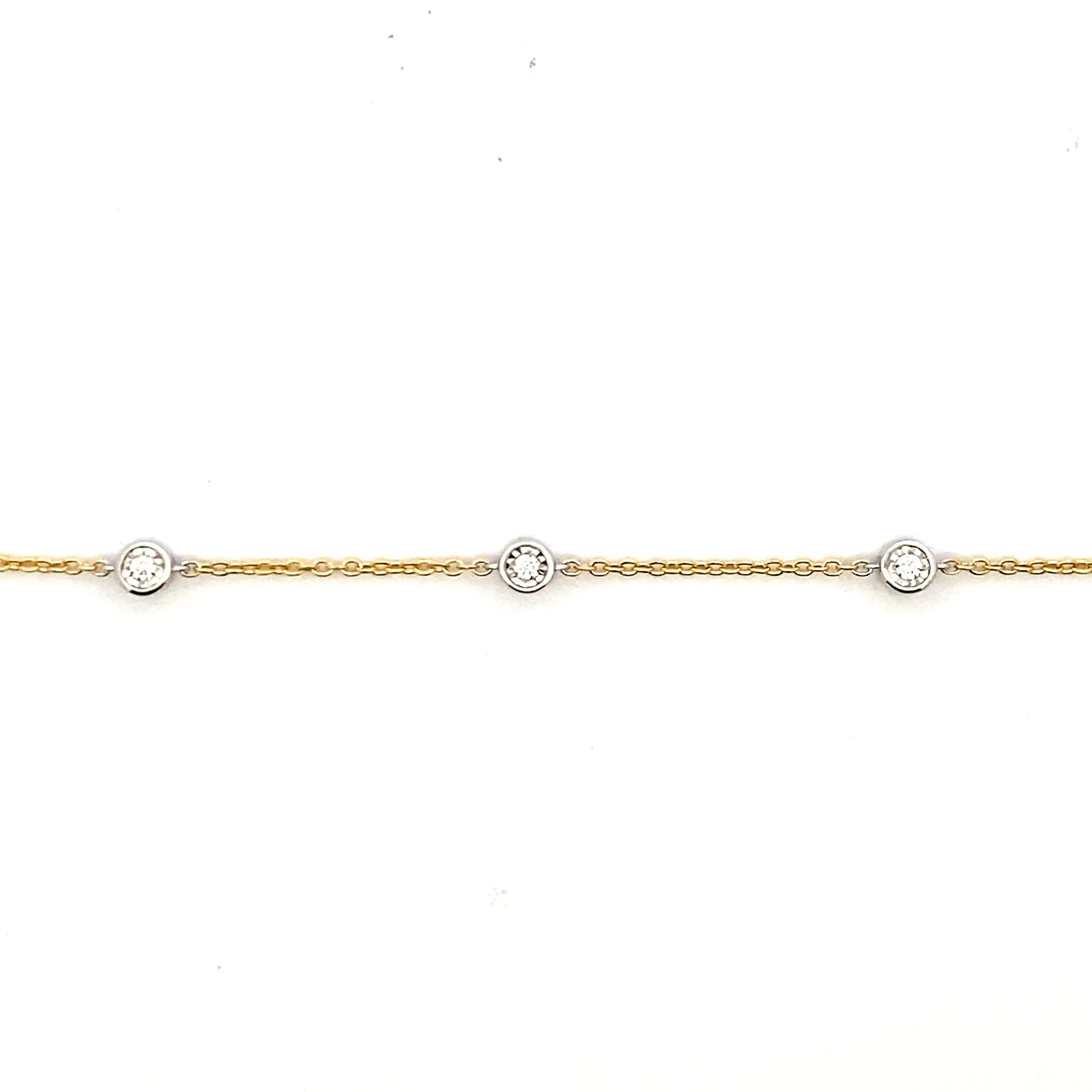 Allison Kaufman Co. Two-Tone Diamond Station Bracelet