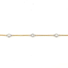 Allison Kaufman Co. Two-Tone Diamond Station Bracelet