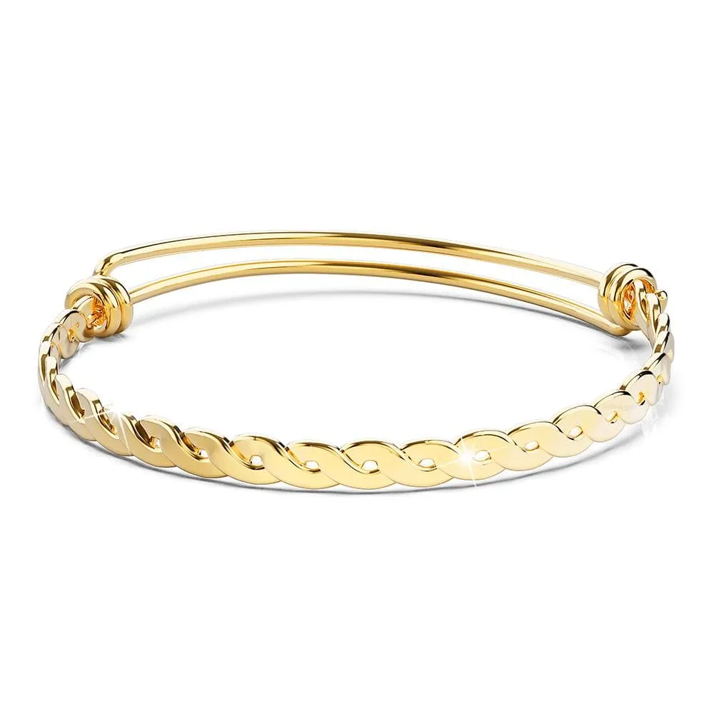 Alyana Braided Adjustable Bangle Gold