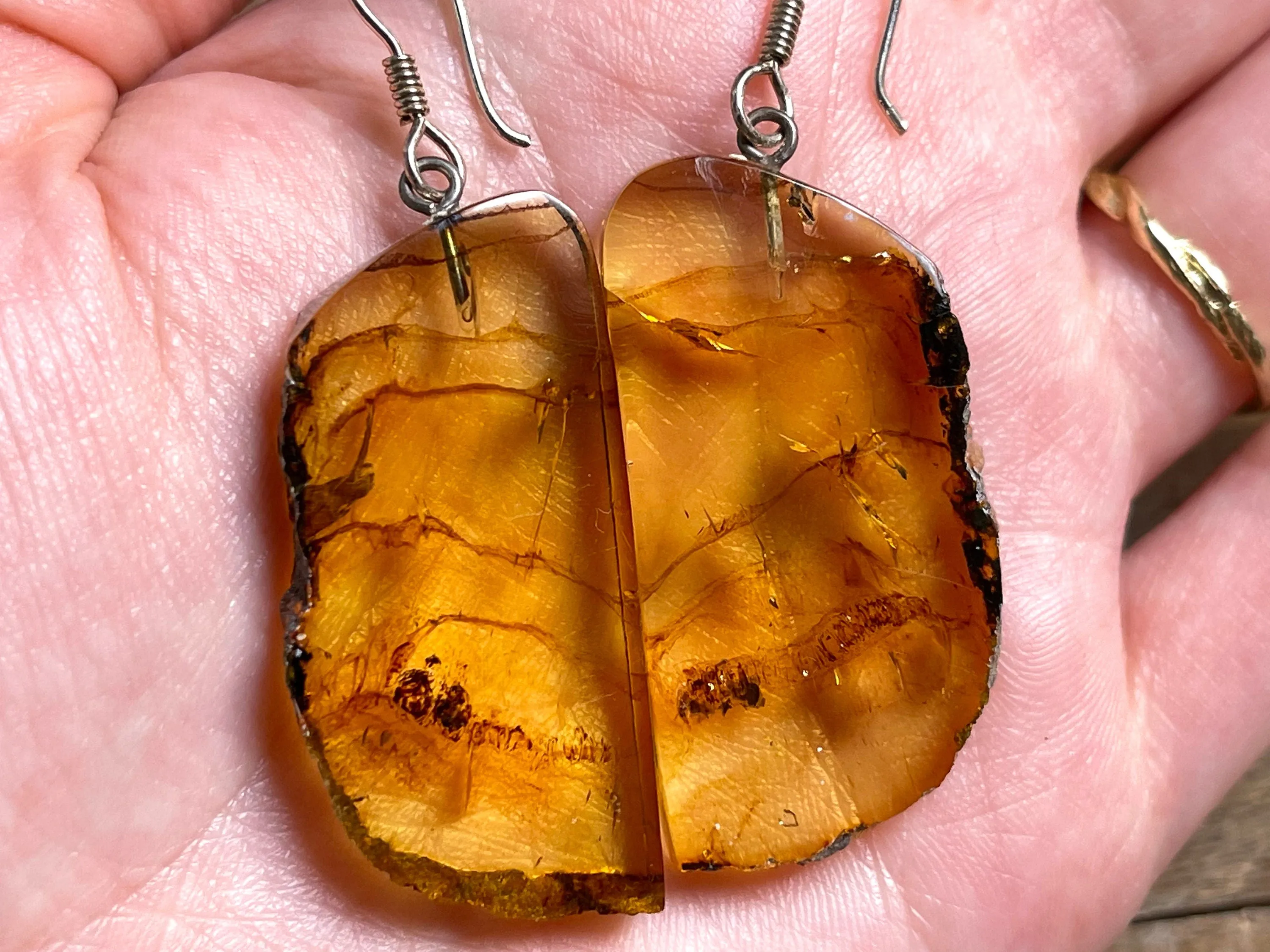 AMBER Crystal Earrings - Statement Earrings, Dangle Earrings, Handmade Jewelry, Healing Crystals and Stones, 50338