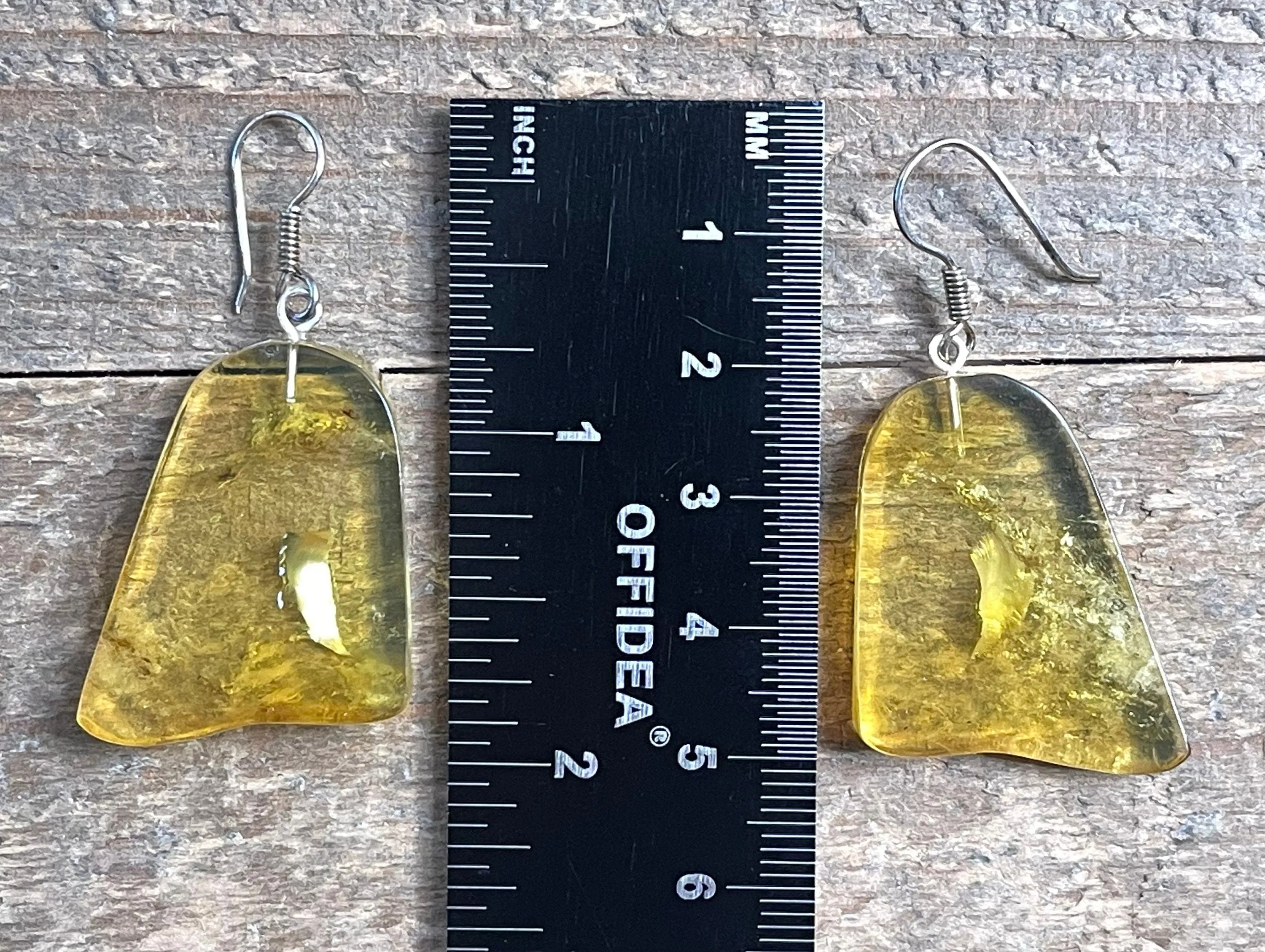 AMBER Crystal Earrings - Statement Earrings, Dangle Earrings, Handmade Jewelry, Healing Crystals and Stones, 50385