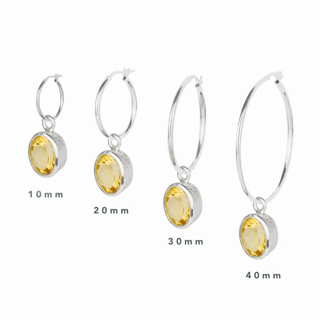 Amber Hoop Charms