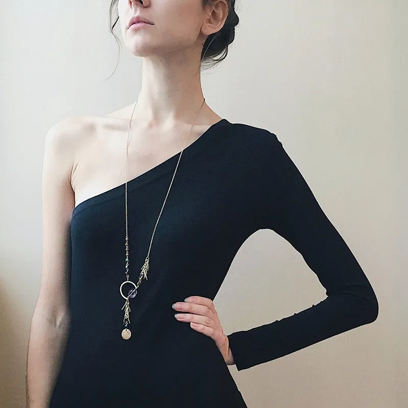 Amelie Handmade Long Chain Necklace