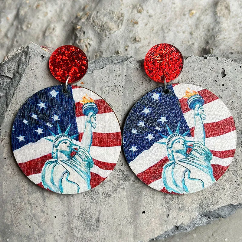 American Independence Day Flag Earrings