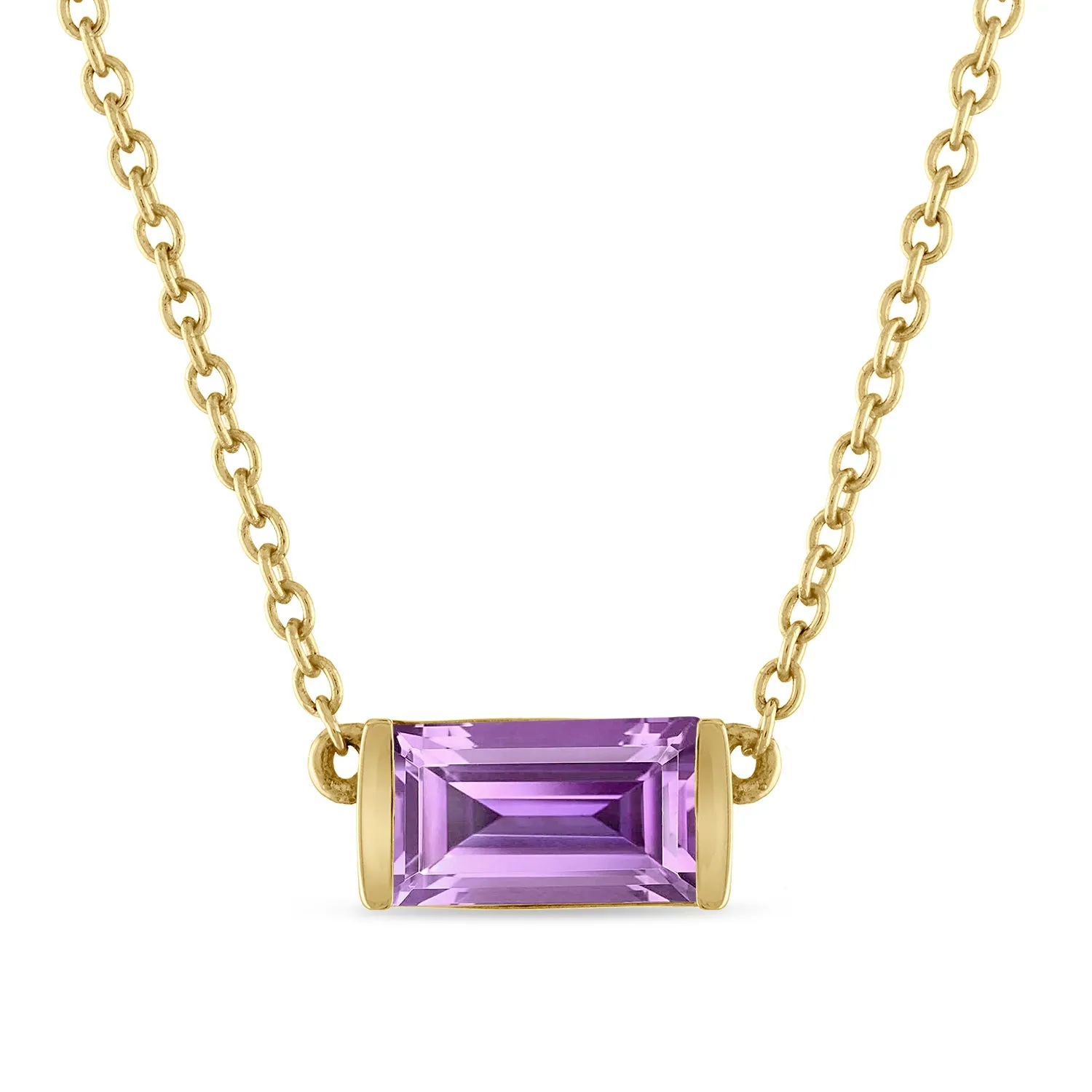 Amethyst Bonbon Necklace, east-west