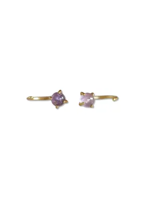 Amethyst Huggie Earrings