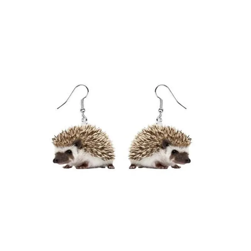 Animal Acrylic Earrings-Hedgehog, Hamster, Frog-MORE!